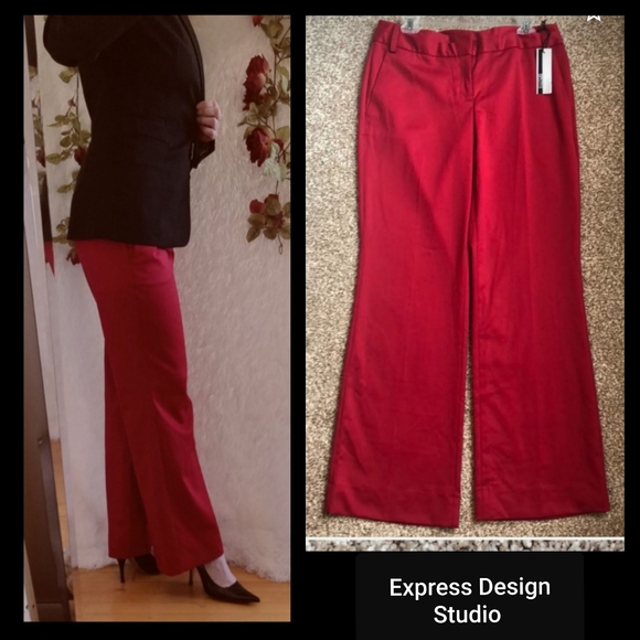 Express Pants - Express Pants ❤ NWT ❤ Design Studio Editor Red